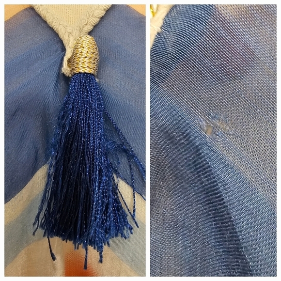 Pool To Party By Subtle Luxury Open shoulder Dress Coverup With Tassle One Size - Picture 15 of 17